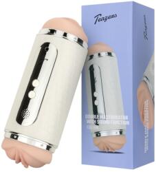 Teazers - hang vezérlésű száj- és punci maszturbátor (fehér) - shop