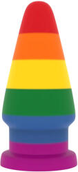 Lovetoy Prider - hosszú anál tágító plug (15 cm, szivárvány) (6970260908245)