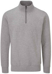 Mantis Unisex felnőtt negyedcipzáras pulóver szürke