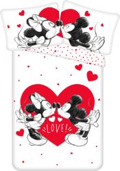  Lenjerie de pat din bumbac pentru copii MICKEY & MINNIE LOVE alb Dimensiune lenjerie de pat: 70 x 90 cm | 140 x 200 cm Lenjerie de pat