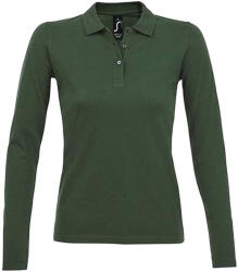 SOL'S Női Perfect Pique hosszú ujjú póló pólóing 3XL zöld