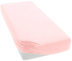 STELLA lepedő strech pamut 80x160cm halvány rózsaszín - babymax