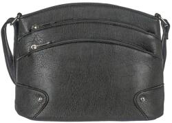 Pelletteria Beta. B Ívelt cipzáros hosszú pántos fekete női műbőr táska Pelletteria (219 black)