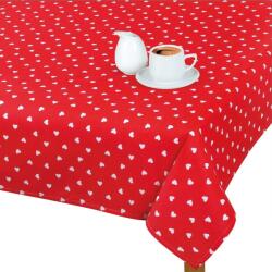 BellaTEX Față de masă Bellatex Adéla Inimioare roșu, 120 x 140 cm, 120 x 140 cm Fata de masa