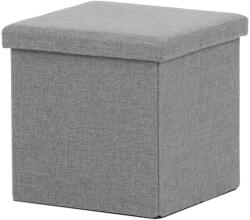 Autronic Taburet cu spațiu de depozitare, gri, 38 x 38 x 38 cm, gri