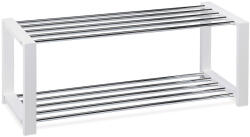Autronic Cipőtartó állvány 2 szintes, fehér, 80 x 30 x 32cm, fehér, 2 emelet