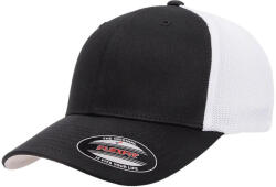 FLEXFIT Két tónusú pamut hálós Trucker sapka fekete