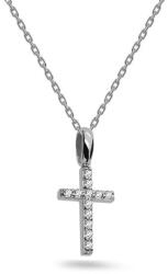 Heratis Forever Kereszt medál lab-grown gyémántokkal 13 mm, 14K fehérarany FLLG013A