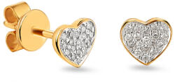 Heratis Forever Arany fülbevaló briliánsokkal Szív 0, 070 ct IZBR530NHR