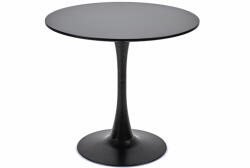 Mobiliamo Elegáns Kerek Étkezőasztal 60 cm. Átmérő. Mdf Asztallap, Fém Talp - Jesolo (jesolo60bk)