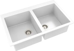Kevmil VIVIEN gránit mosogató fehér, (78 x 50 cm) (VIVIENF)