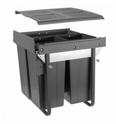 GTV Hulladékgyűjtő szemetes PRACTI ECO 600, 1x34 és 2x17 literes, antracit, előlaprögzítővel (PB-45-MF342X17-60A)