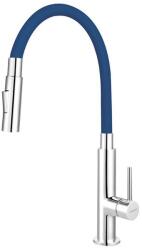 FERRO Zumba Slim BZA43L kék csaptelep flexibilis, zuhanyváltós kifolyócsővel (F1110)