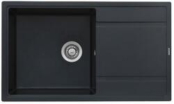 Kevmil KEVIN gránit mosogató fekete, (85 x 50 cm) (KEVINGRFE)