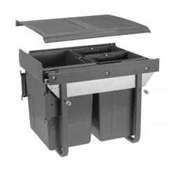 GTV Hulladékgyűjtő szemetes PRACTI ECO 450, 1x20 és 2x10 literes, antracit, előlaprögzítővel (PB-45-450MF202X10-60A)