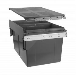 GTV Hulladékgyűjtő szemetes PRACTI ECO 400, 2x16 literes, antracit, előlaprögzítővel (PB-45-400MF-2X16-60A)