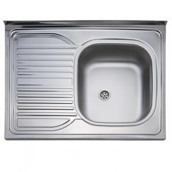 Kevmil K-311 800x600 mm teletetős rozsdamentes mosogatótálca (peremes) (K-311)