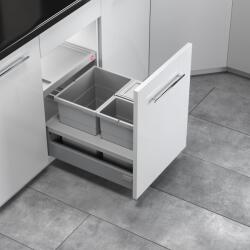 Hailo Hulladékgyűjtő szemetes 450 mm, 1x18 + 2x8 literes, világosszürke (HMK_3620461)