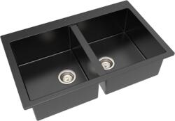 Kevmil VIVIEN gránit mosogató fekete, (78 x 50 cm) (VIVIENA)