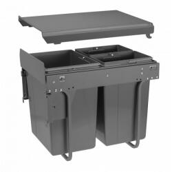 GTV Hulladékgyűjtő szemetes PRACTI ECO 400, 1x20 és 2x10 literes, antracit, előlaprögzítővel (PB-45-MF202X10-60A)