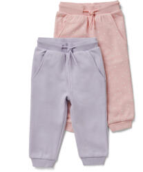 Tchibo - 2 szabadidőnadrág kisgyerekeknek - kisgyerek - méret 74/80 - fehér/mintás