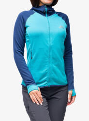 Mountain Equipment Női túra pulóver Eclipse Hooded Women kék|zöld