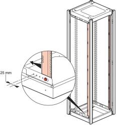 Legrand 646342 profilsín készlet - 19" - 42U, 1 pár (646342)