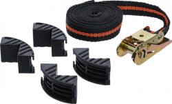 BGS technic Set chinga cu clicket pentru ancorare + 4 coltare de protectie, lungime 5 m, latime 25mm, forta de tractiune 120/240Kg (BGS 3554)