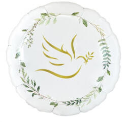 GoDan S. A Galamb, levelekkel, kerek, fólia lufi, 45 cm