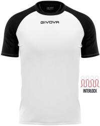 GIVOVA Capo Interlock póló L fehér|fekete