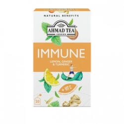Ahmad Tea funkcionális tea IMMUNE citrommal, gyömbérrel és kurkumával 20 x 1, 5 g alu zacskó (1020343)