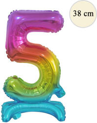 GoDan S. A Fólia lufi, 5, talpas, szivárványos, 38 cm