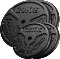 Marbo Sport Öntöttvas Marbo Sport SLIM súlyok 60kg-os készlete fekete Súlytárcsa