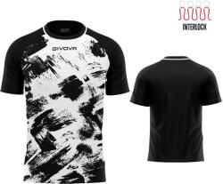 GIVOVA Art Sports Interlock póló Fekete-Fehér L fehér|fekete