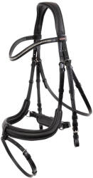PREMIERE Kombinált orrszíj lovagló zablával Premiere Montaubon nagyló fekete