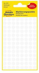 AVERY Etikett AVERY 3175 jelölőpont 8mm fehér 416 darabos (3175) - fotoland