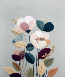 Takoy Fésült szabadidő anyag / futter Takoy PANEL 360g hímzés utánzat, Love me nyomtatás