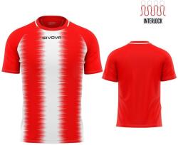 GIVOVA Stripe Sport Póló XL Piros és Fehér Unisex Pamutból fehér|vörös