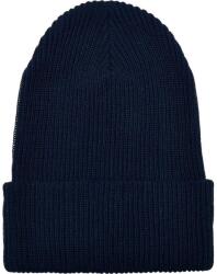 FLEXFIT Bordázott újrahasznosított fonalból kötött sapka kék