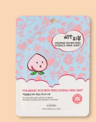 Esfolio Mască de față textilă cu acid hialuronic și esență de piersici Pure Skin Hyaluronic Acid With Peach Essence Mask Sheet - 25 ml / 1 buc Masca de fata