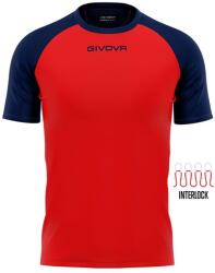 GIVOVA Capo sportpóló piros-tengerészkék M kék|vörös