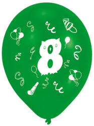 Amscan Happy Birthday 8 léggömb, lufi 8 db-os 10 inch (25, 4cm) (DPA996582)