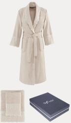 Soft Cotton MAYA női fürdőköpeny + törölköző + fürdőlepedő + box XL Világos bézs / Light beige
