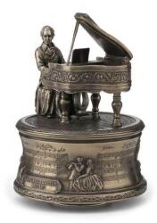 Veronese Mozart Zenélődoboz - 11x15, 5 cm - bronz bevonatú (FOD-WU76017A1)