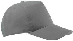 SOL'S Buzz 5 paneles baseball sapka szürke