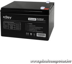 nJoy Szünetmentes akkumulátor - GP12122F (12V/12Ah, T2/F2, zárt, gondozás mentes, AGM) (GP12122F) - pixelcomputer