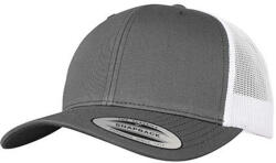 FLEXFIT Retro kéttónusú Trucker sapka fehér|szürke