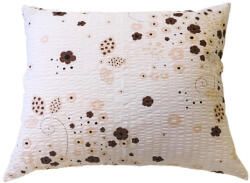  Krepp kispárna huzat -40x50 cm / fehér alapon barna apró virágos