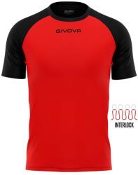 GIVOVA Capo férfi sportpóló piros-fekete 3XL fekete|vörös