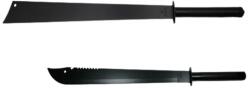 DEPOX Set doua sabii vanatoare DEPOX®, maner metal, 81 cm/50 cm, negru, teaca inclusa (052)